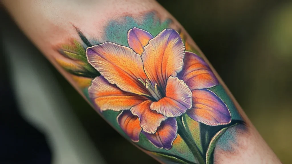 freesia en tatouage